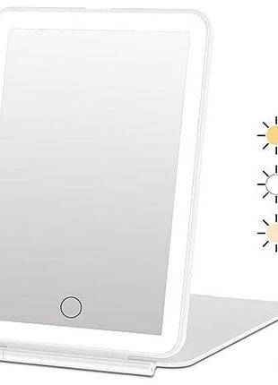 Перезаряджуване дзеркало для макіяжу funtouch sm296-sl зі світлодіодною підсвіткою і регулюванням яскравості