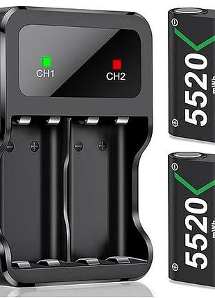 Акумуляторні батареї для контролерів xbox dual channel charger kb-n2 заряджання + 2 акумулятори 5520 мвтч