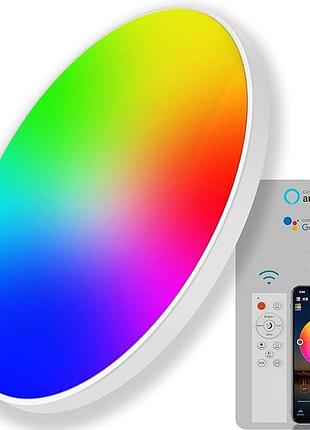 Стельовий світильник 30.5 см smart led ceiling light rgb+cct розумний світлодіодний світильник 30 вт