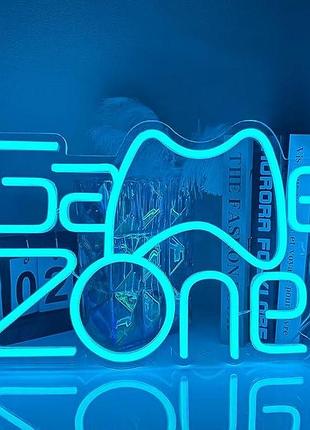 Геймерська неонова вивіска led neon wall sign яскрава настінна неонова вивіска game zone