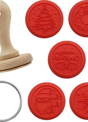 7 шт. штампи для печива pme cake cookie stamp набір силіконових штампів для різдвяного печива