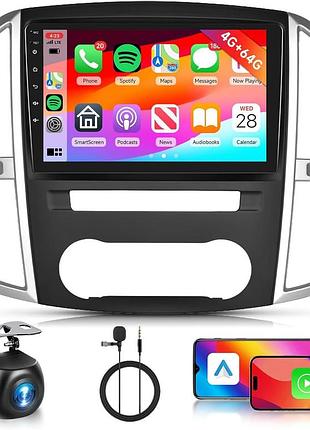 Автомагнітола hodozzy sh4amhod 4g+64g android carplay 10" штатна магнітола для mercedes benz vito 3