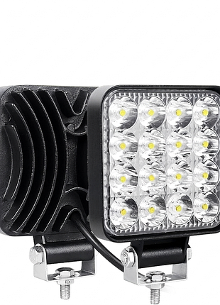 2 шт. светодиодные фары 12х9х9 см 48 вт led light bar 48-s-mini противотуманные светодиодные фары для автомобилей