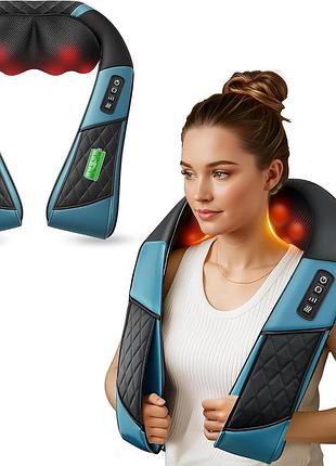 Масажер для шиї та плечей 2200 мач comfier cf-6505 бездротовий масажер для шиї та плечей із підігрівом