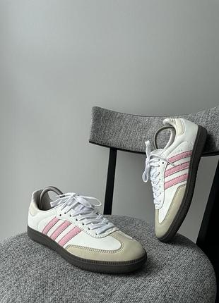 Білі осінні кеди взуття кросівки adidas samba