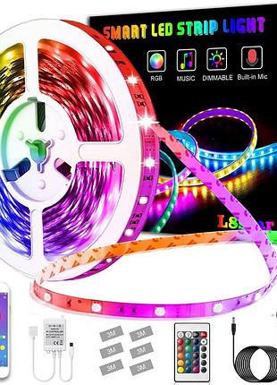 L8star 5050-65.6ft светодиодная лента 5м, rgb с bluetooth и пультом ду, синхронизируются с музыкой