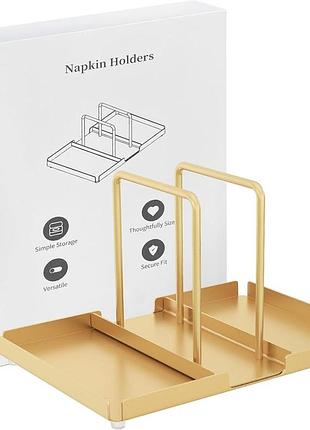 Салфетница audmore gold металлический настольный держатель подставка для бумажных салфеток, 23 х 16.5 см