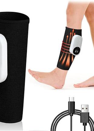 Масажер для гомілки та ніг laoben air pressure foot massager електричний масажер для ніг із тепловою терапією, 3 режими