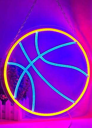 Светодиодная вывеска yueyyns led neon sogn usb неоновая led вывеска баскетбольный мяч 33 см