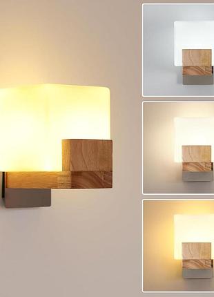 Настенный светильник 230v 50-60hz 17см delipop wall lamp g9 винтажный деревянный настенный светильник