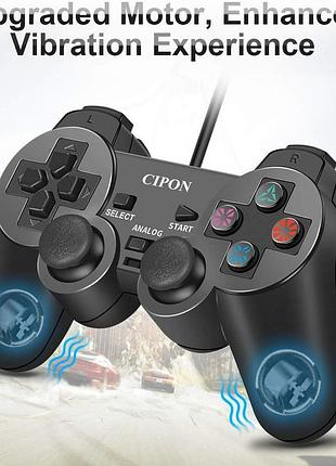 Проводной контроллер для консоли ps-2 1.8 м cipon wired p2 controller геймпадс двойной вибрацией для playstation 2 6