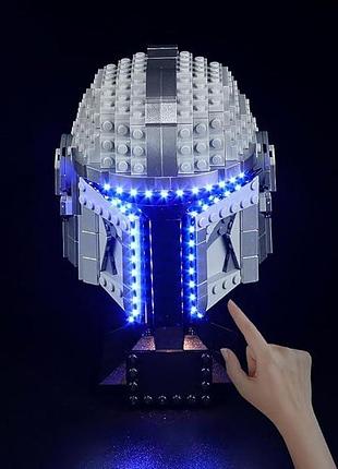Комплект светодиодной подсветки для lego the mandalorian helmet 75328 lighting kit p31602 led свет для лего