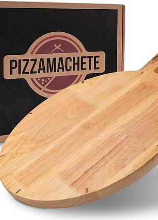 Деревянная доска для пищщы 30.5 см pizzamachete крушлая сервировочная доска для пиццы