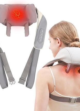 Массажер для шеи и плеч 2000 мач mini kneading neck massager беспроводной портативный массажер для шеи и плеч