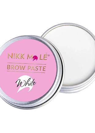 Паста для бровей белая nikk mole
