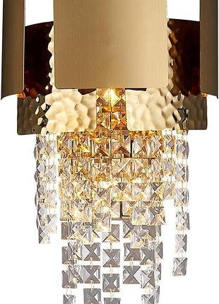 2 шт. хрустальный светильник 42х24 см 3000k crystal wall lamp настенный хрустальный светильник для дома