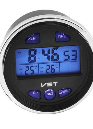 Авточасы vst-7042v вольтметр, 2 термометра 2