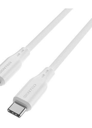 Usb кабель senteo sl-05 foamed silicone cable type-c до lightning 30w 1000mm белый 2