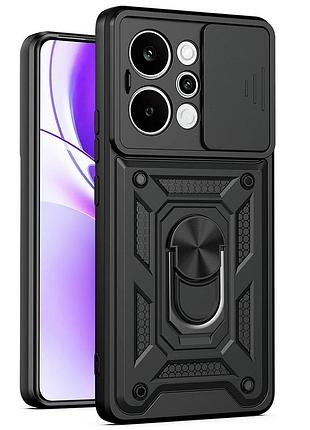 Чехол fiji camera defence для realme p4 power (rmx5107) бампер с защитой камеры и подставкой black