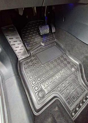 Килимки салону volkswagen tiguan (2024-) mod борт 2,5 см, з перемичкою avto-gumm