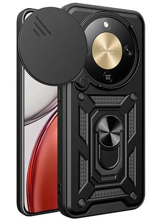 Чехол fiji camera defence для honor x9d бампер с защитой камеры и подставкой black