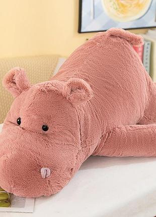 Игрушка бегемот розовый 90 см 8