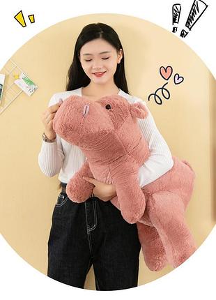Игрушка бегемот розовый 90 см 9