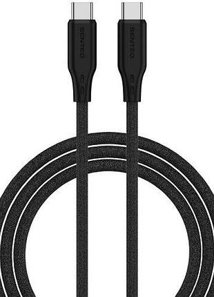 Usb кабель senteo sl-05 foamed silicone cable type-c до type-c 60w 1000mm чорний 2