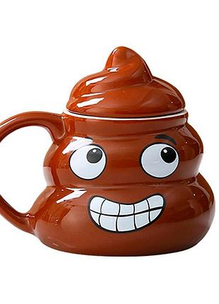Кружка керамічна фігурна какашка emoji №4