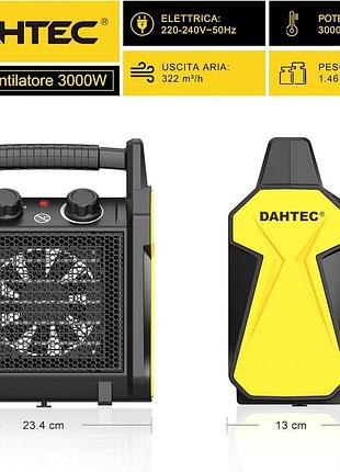 Тепловентилятор 3000 вт dahtec bgp2001-30 портативный керамический вентилятор 4