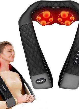 Масажер для шиї та спини knqze kn68 масажер для шиї та спини shiatsu 4d з підігрівом
