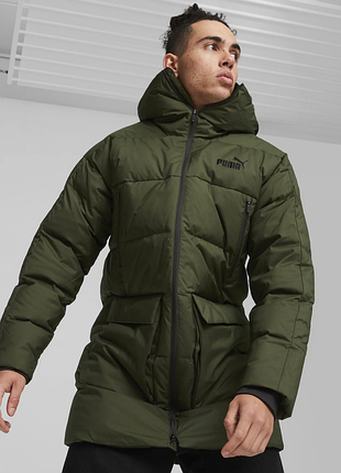 Оригинальн! сша! мужской зимний пуховик puma protective hooded down coat green 675378-31