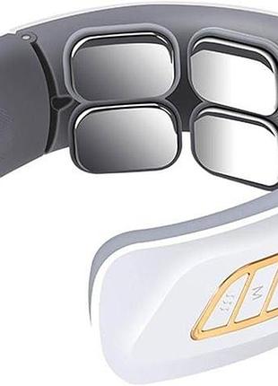 Импульсный шейный мини-массажер smart neck massager - charging and heating h908 умный массажер для шеи