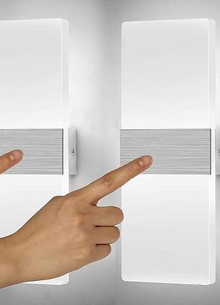 2шт. настенные светильники 6вт 6000k 19х11 см led wall lihg g9 g9-2835-88led светильник для внутреннего освещения