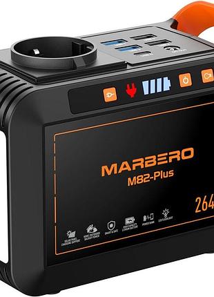 Портативная электростанция 26400 мач marbero portable power supply m82-plus портативная зарядная станция, 1 розетка+4 usb