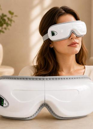 Массажер для глаз ts-5507 airbag eye massager / аккумуляторный массажер 3 режима / вибрационные массажные очки для расслабления