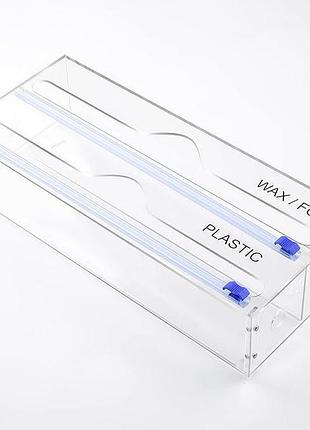 Органайзер для фольги и пищевой плёнки 35х15х7.5 см 2в1 plastic wrap cutter пластиковый дозатор для рулонов со слайдером