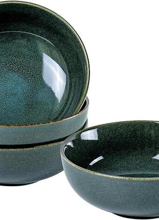 4 шт. набор керамических мисок unicasa soup bowls 16 см 530 мл суповые тарелки, пиалы для хлопьев