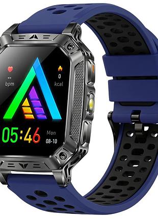 Смартгодинник smart formula k+ sport blue з bluetooth-дзвінками та акумулятором 1400 ма·год, 3 ремінці