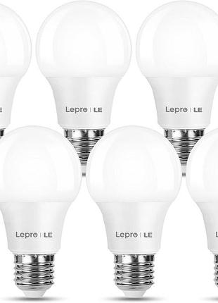 Набор из 6 светодиодных ламп 8.5 вт 2700k lepro e27 a60 энергосберегающая светодиодная лампа