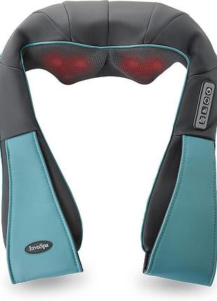 Массажер шиацу для шеи invospa shiatsu neck jc-668 электрический массажёр с глубокой проработкой мышц
