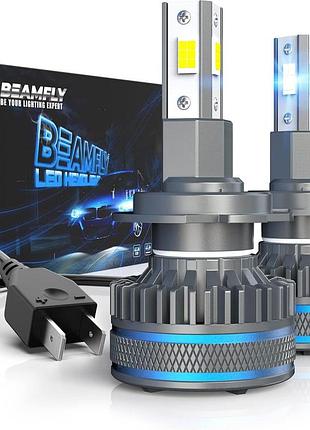 Светодиодные автомобильные лампы beamfly h7 18000lm 100w 6000k энергосберегающие лампы с высокой яркостью