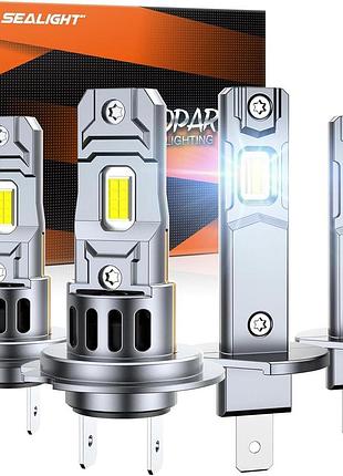 Світлодіодні лампи sealight s2s h1/h7 лампи для фар і протитуманних вогнів із яскравістю 8000lm