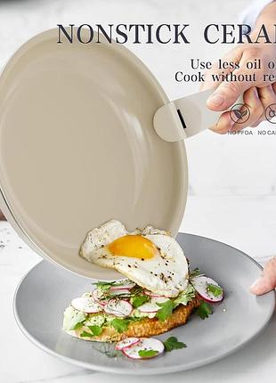 Набор из 11 предметов керамической посуды detachable handle кухонная посуда с антипригарным покрытием 5