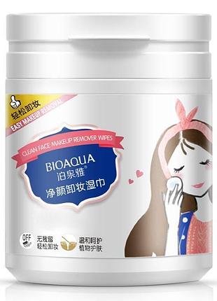 Влажные салфетки для снятия макияжа bioaqua makeup removing wipes 100g
