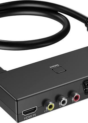 Відеоконвертер aifhdauf 3 in 1 out video converter конвертер hdmi scart rca в hdmi 1080p 60hz