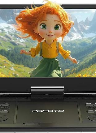 Портативный dvd-плеер pofoto pd14 мультимедийный проигрыватель с экраном