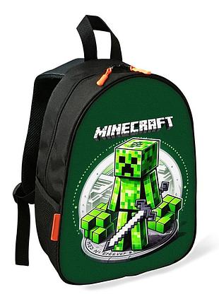 Рюкзак minecraft крипер детский школьный/городский 34х27х13 см для мальчика (02445)