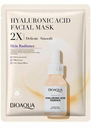 Маска для обличчя bioaqua hyaluronic acid facial mask з гіалуроновою кислотою 30 г