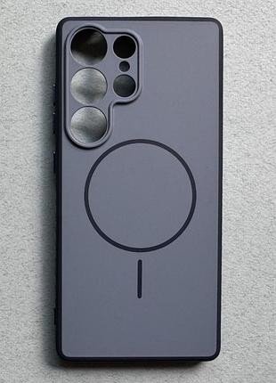 Samsung galaxy s25 ultra чехол proove softline blue с magnetic ring синий с чёрным, с магнитами и беспроводной зарядкой